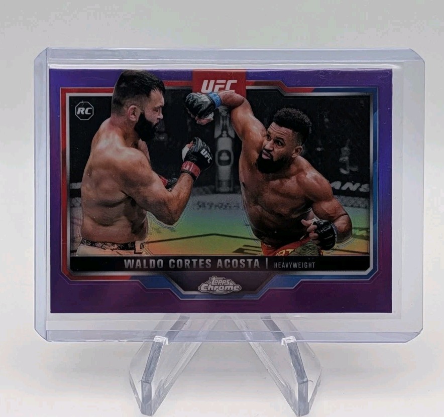 Waldo Cortes Acosta 2025 Topps Chrome UFC Purple Refactor RC SP #19 Heavyweight