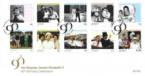 2016 Jersey 90th Birthday of Queen Elizabeth II First Day Cover