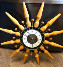 Seth Thomas Mid-Century Atomic Blonde Wood St...