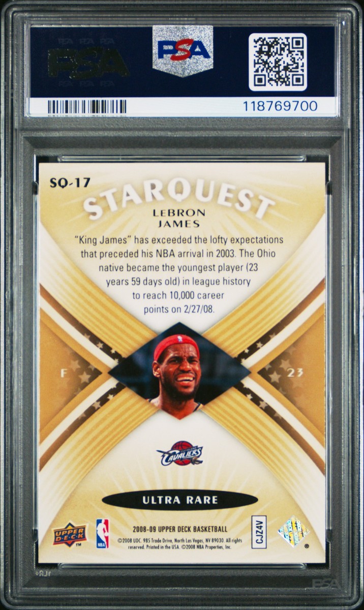 2008-09 Upper Deck - Starquest LeBron James #SQ-17 Gold Ultra Rare