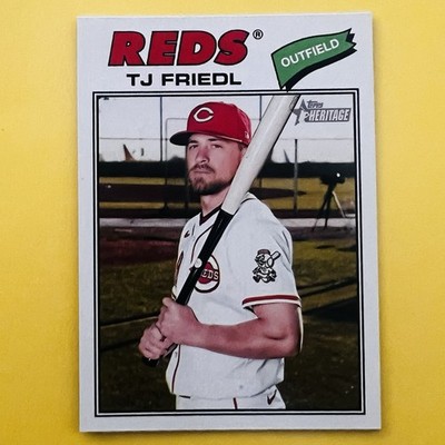 2026 Topps Heritage Baseball TJ Friedl #296 Cincinnati Reds