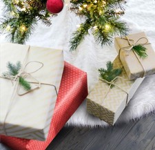 Christmas Tree Skirt - Xmas Tree Skirts White Tree Skirt Snow Luxury Faux Fur...