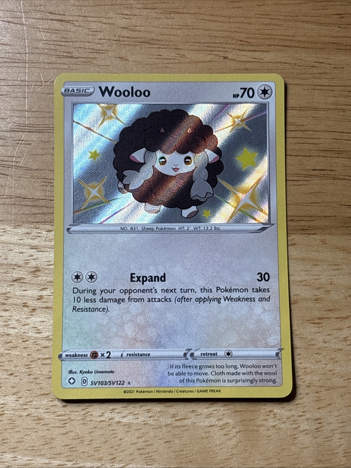 Wooloo SV103/SV122 Shining Fates: Shiny Vault NM Pokemon TCG Card