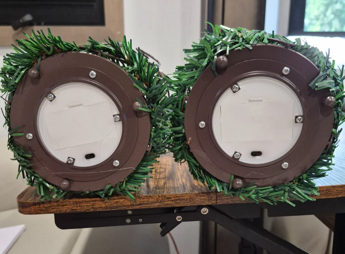 Set of 2 Christmas Reindeer Lanterns with LED Candles 15 x 6 inches image 3