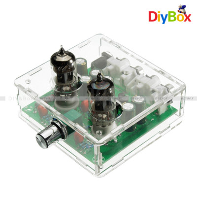 DIY KIT AC 12V 6J1 Valve Pre-amp Tube PreAmplifier Board Headphone Buffer +Case