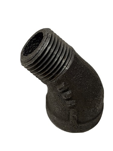 1/2" Black Malleable Iron NPT Street Elbow 45 Degree Pipe Fitting New Surplus