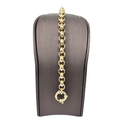 9ct 9k Yellow Gold Round Belcher Bracelet Bolt Ring Grams Brand  New Australia