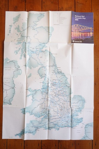British Rail Passenger Network Eisenbahnkarte 2005 sehr guter Zustand