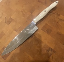 Cutco 1728 KE 7 5/8" Petite Chef Knife Made in USA White Handle GREAT COND!
