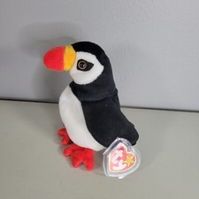 Ty Beanie Baby   Puffer the Penguin Plush   1997 With Tag Protector