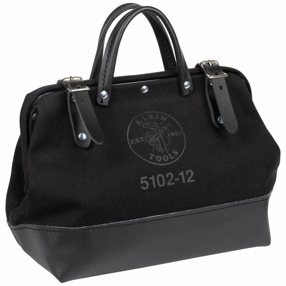 Klein Tools 510212BLK Tool Bag, Black Canvas, 12-Inch | eBay