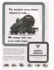 1945 GATX Railroad Tank Cars For Products Never Before Shipped Vintage Ad 