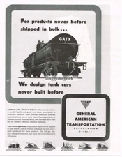 1945 GATX Railroad Tank Cars For Products Never Before Shipped Vintage Ad 