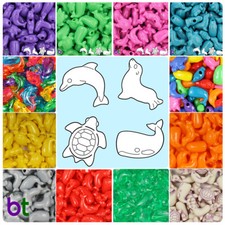 BeadTin Marine Life Shaped Plastic Pony Beads 2oz - Style choice