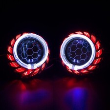 2.5 8.0 Honeycomb Bi Xenon Projector Lens Turbine Led Angel Eyes Universal Diy 2.5 8.0 Honeycomb Bi Xenon Projector Lens Turbine Led Angel Eyes Universal Diy
