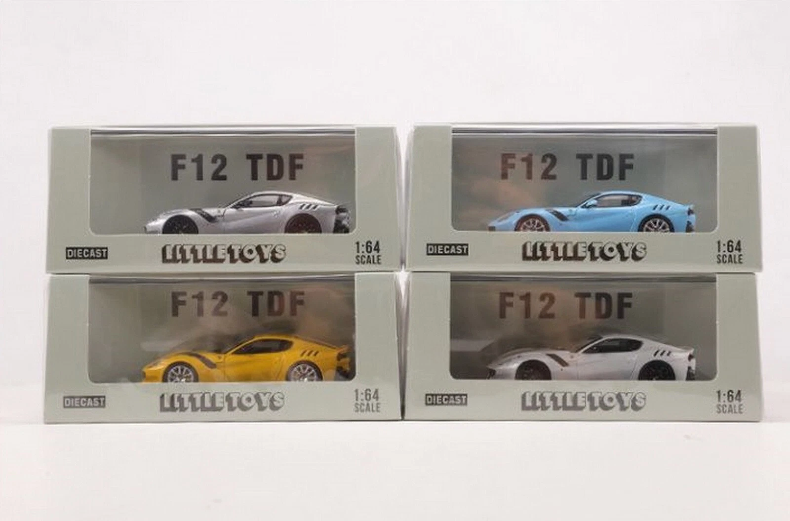 Little Toy 1/64 Scale Ferrari F12 TDF Yellow Diecast Car Model Toy