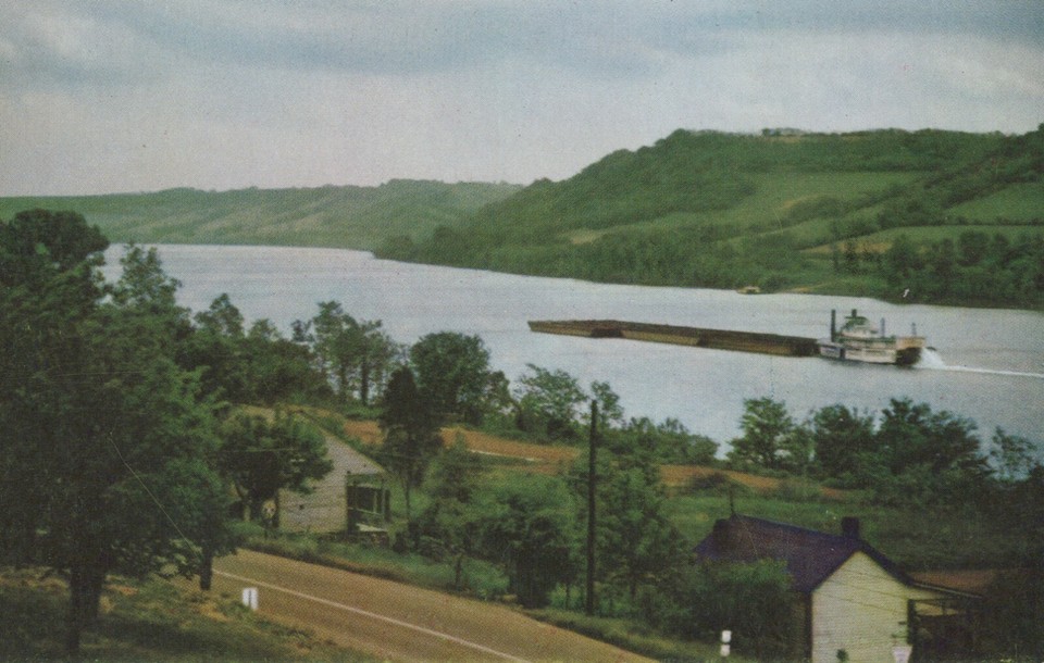Scene on The Ohio River At Ripley Ohio Vintage Chrome Post Card | eBay