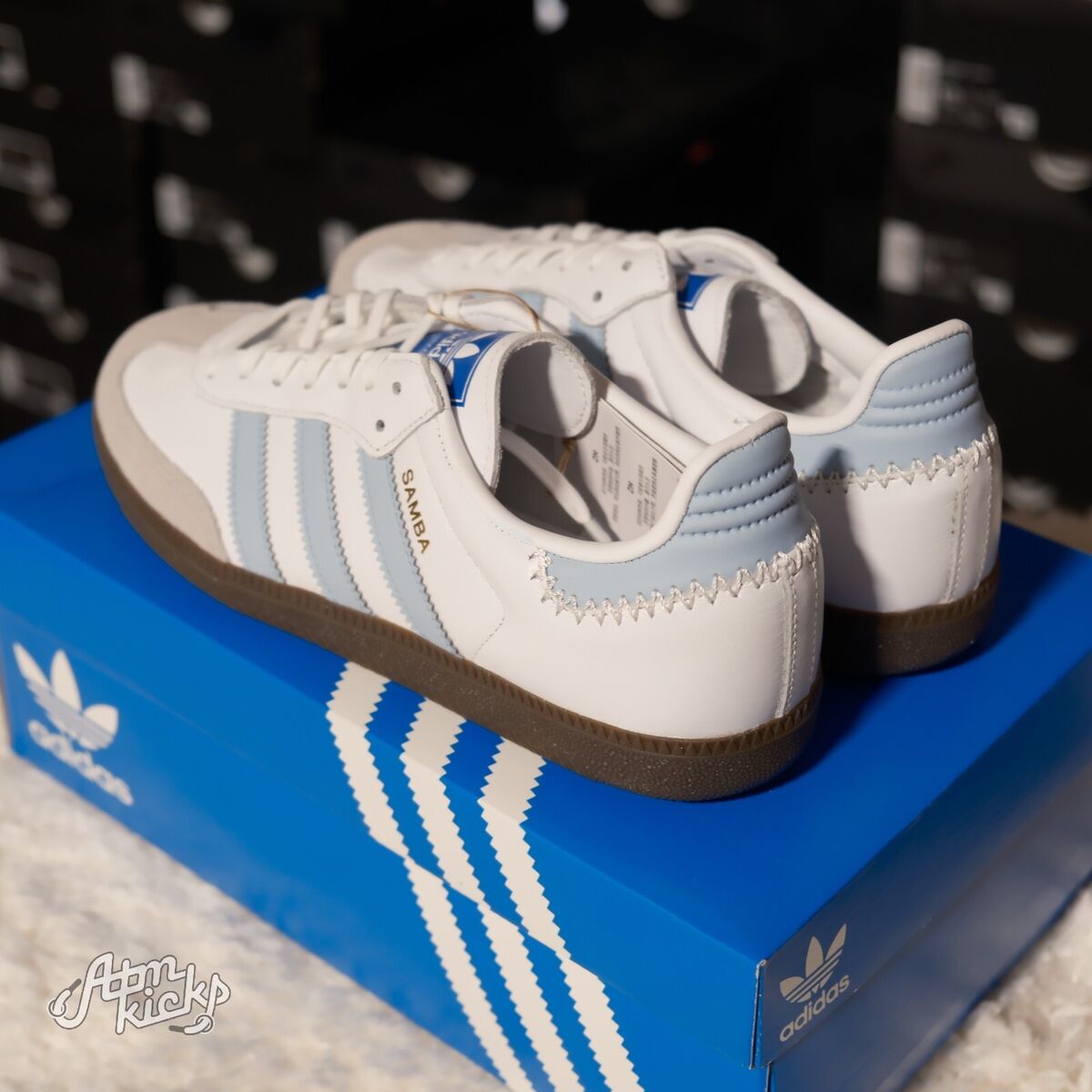 Adidas Samba White Clear Sky (GS) JI2009 Youth|Women's | eBay Adidas Samba White Clear Sky (GS) JI2009 Youth|Women's | eBay