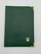 Vintage Rolex Green Leather Card Wallet Passport Holder 68.08.55 h61