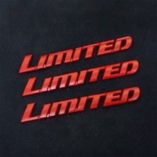 3x Matte LIMITED Red High Metal Sticker Emblem Badge Decal Motors AWD SUV Engine