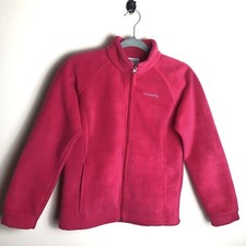 Columbia Sportswear Girls Pink Fleece Full Zip Jacket Sz Youth Large 14/16