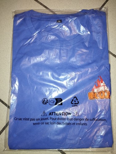 T-Shirt My Hero Academia X Burger King - Taille XL Homme - Bleu Flame Neuf Avec étiquette