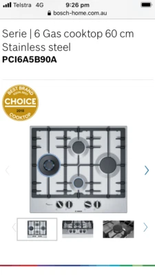 Bosch 60cm Gas Cook Top Cooktops Rangehoods Gumtree