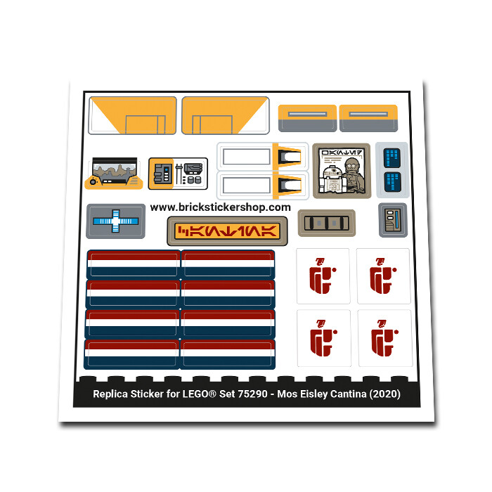 Replacement Sticker for Set 75290 - Mos Eisley Cantina | eBay