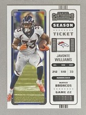 2022 Panini Contenders Football Season Ticket Javonte Williams #31 Broncos🔥💪￼