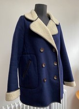 Bdg Sterling Double Breasted Navy Blue Coat Jacket Size M