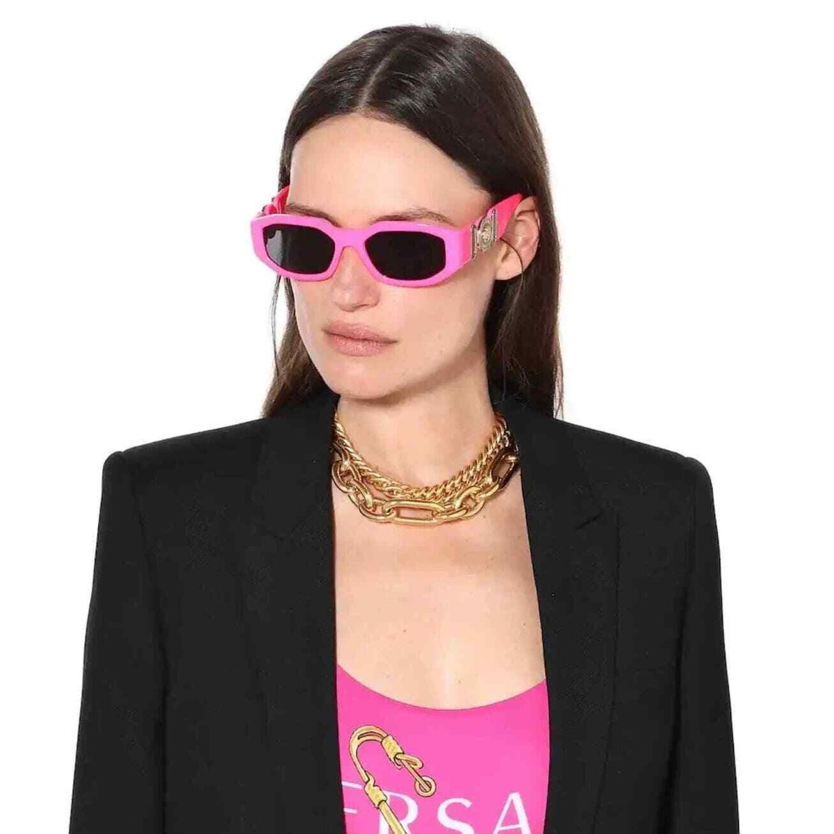 VERSACE Medusa Biggie Square Sunglasses Authentic Pink Gold VERSACE | 4361 539687 | MEDUSA BIGGIE SUNGLASSES – Hall of  main image 4