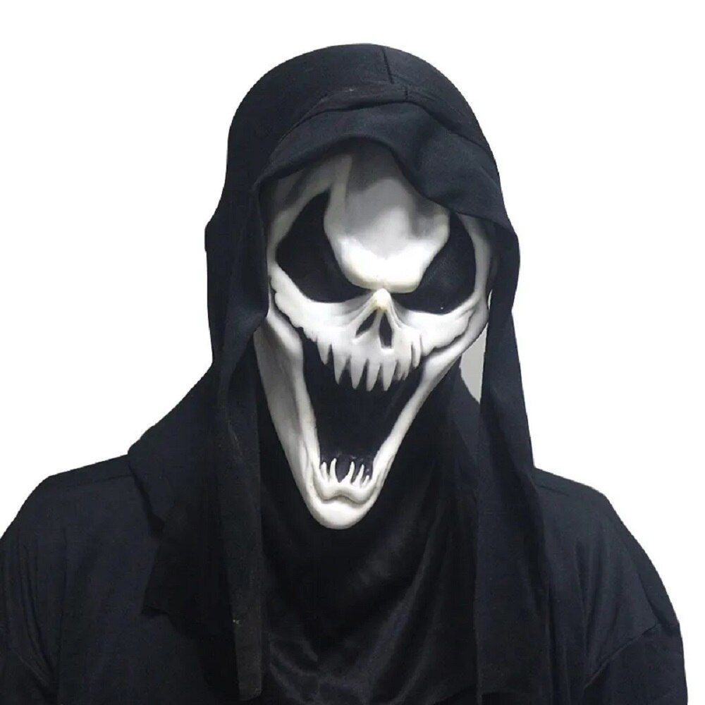 Halloween Death Ghost Mask Scary Smiley Wassup Scream Stoned Ghost Face  Adult