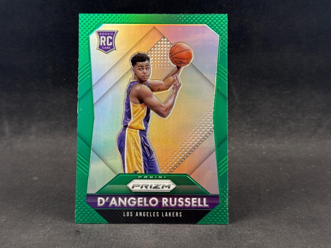 2015-16 PANINI PRIZM NBA BASKETBALL D'ANGELO RUSSELL #322 ROOKIE GREEN PRIZMS SP