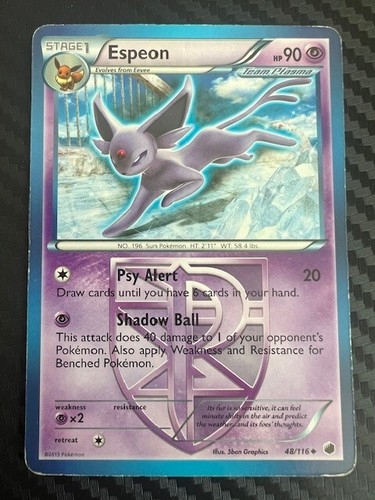 Pokemon TCG Espeon 48/116 Plasma Freeze Uncommon MP - 第 1/2 張圖片
