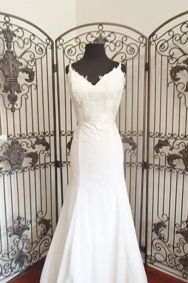 340W ALFRED ANGELO MODERN VINTAGE IV SZ 12 $1817 WEDDING FORMAL GOWN DRESS NEW - Image 3 of 4