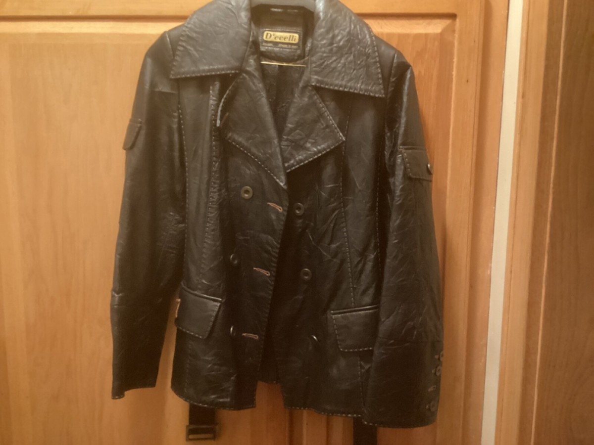 ジャケット・アウター Material by Italy lamb leather coat A D'ecelli Womans Size 44 Styled In Italy Lamb Leather Jacket | eBay