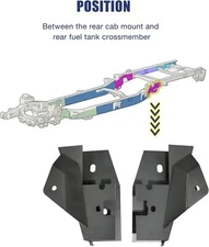 Center Rear Frame Repair Kit For 2004-2008 Ford F150 Crew Cab 5.5 ft.