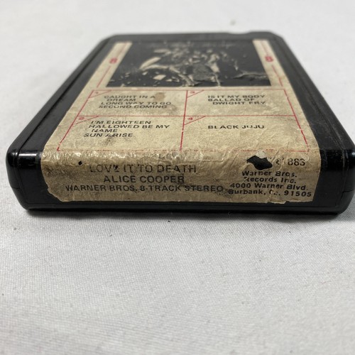 Alice Cooper - Love It To Death 8 Track Tape (black Case). Tested, Plays. - Picture 2 of 6