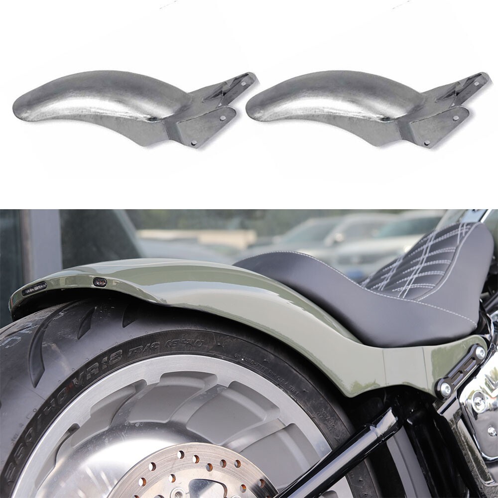 Hoprousa 260mm Rear Fender Unpainted With Lights for Harley 18+