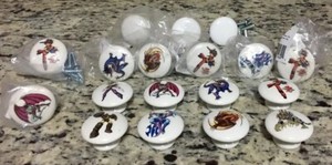 Kids/Boys Bakugan Action Figures Drawer Knobs 16 Plus 3 White Ones