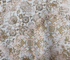 Studio Works The Studio Tee T Shirt Top Womens Medium Beige Floral 100%  Cotton