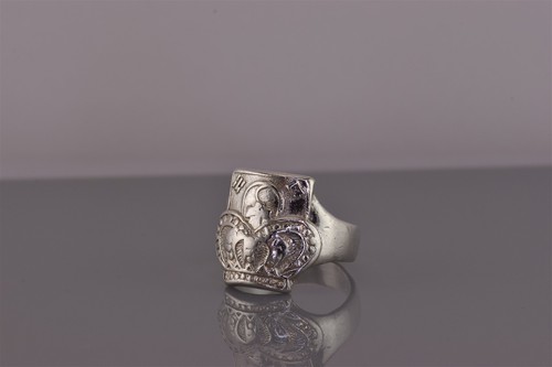 Sterling Silver 16mm Claddagh Crown Cross Statement Band Ring Ireland 925 Sz: 6 - Picture 6 of 8