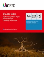 100-1000 Sheets A4 Thick 300Gsm Double Sides High Glossy Inkjet Photo Paper Uink