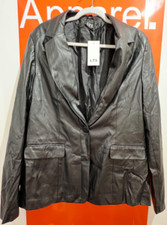 Long Tall Sally Faux Leather Blazer, Black, Size 18, New With Tag, Rrp £95, B33,
