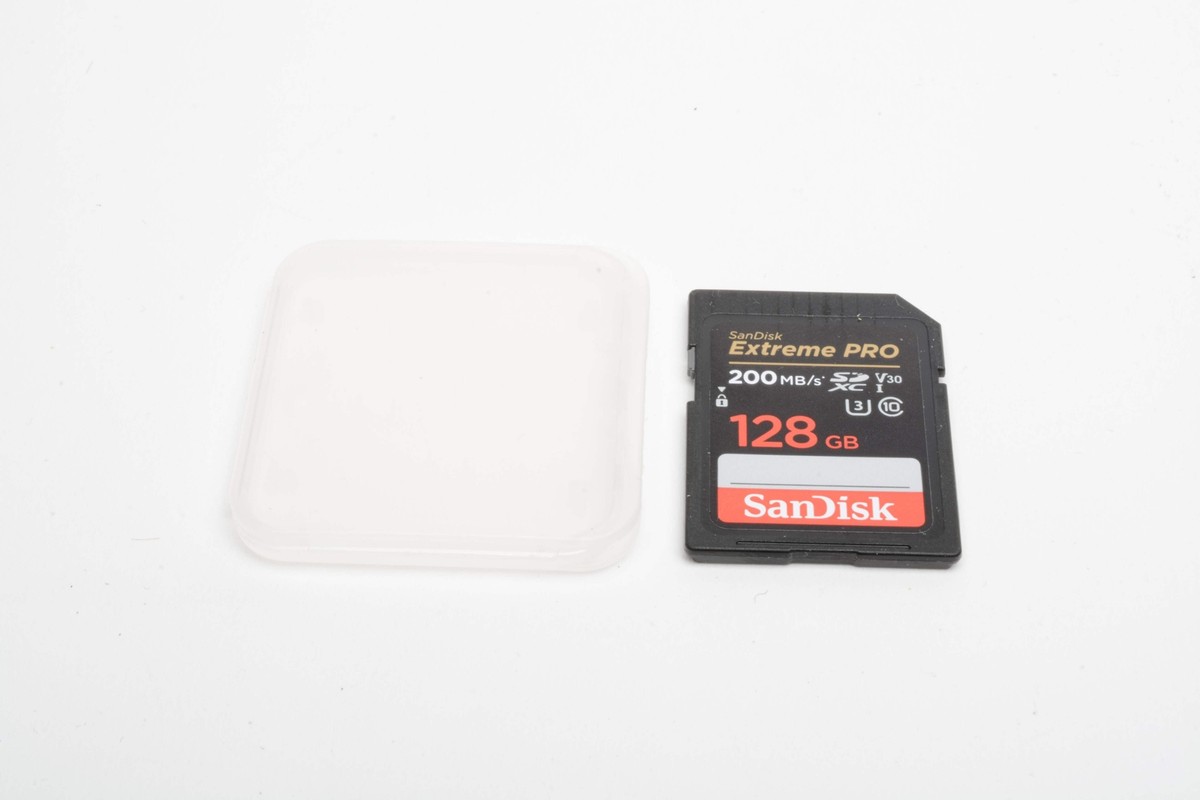 Sandisk Extreme Pro 128GB SD Card 200MB/s w/ Jewel Case, Formatted