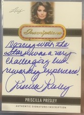 2012 LEAF POP CENTURY PRISCILLA PRESLEY ELVIS SSP AUTO AUTOGRAPH ON-CARD RARE