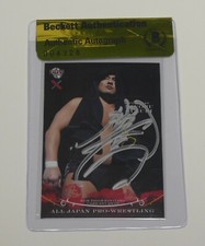 MINORU SUZUKI AUTO'D SIGNED 2010 BBM PANCRASE CARD #19 BAS COA WRESTLING NJPW