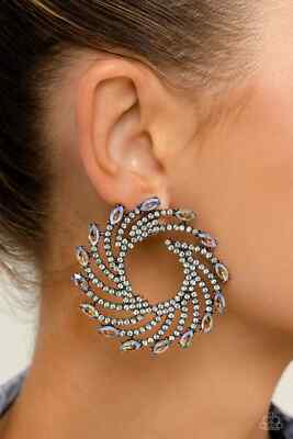 Paparazzi Jewelry Accessories - Firework Fanfare - Multi Oil Spill Earrings
