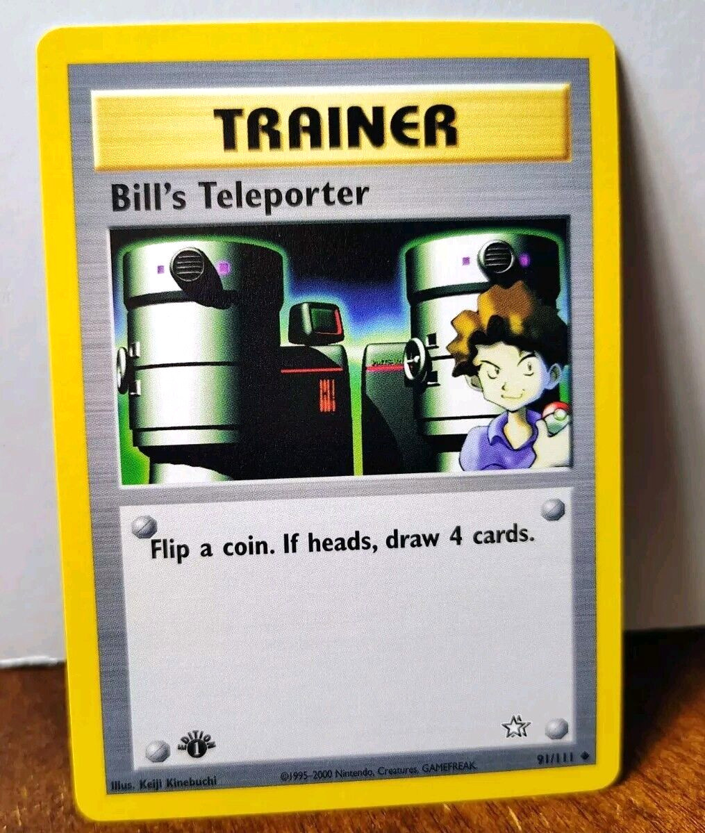POKEMON BILL'S TELEPORTER 91/111 1ST EDITION TRAINER NEO GENESIS NEAR MINT