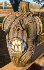 RARE Large Ben Allman Face Jug - Amazing Quality and Detail 